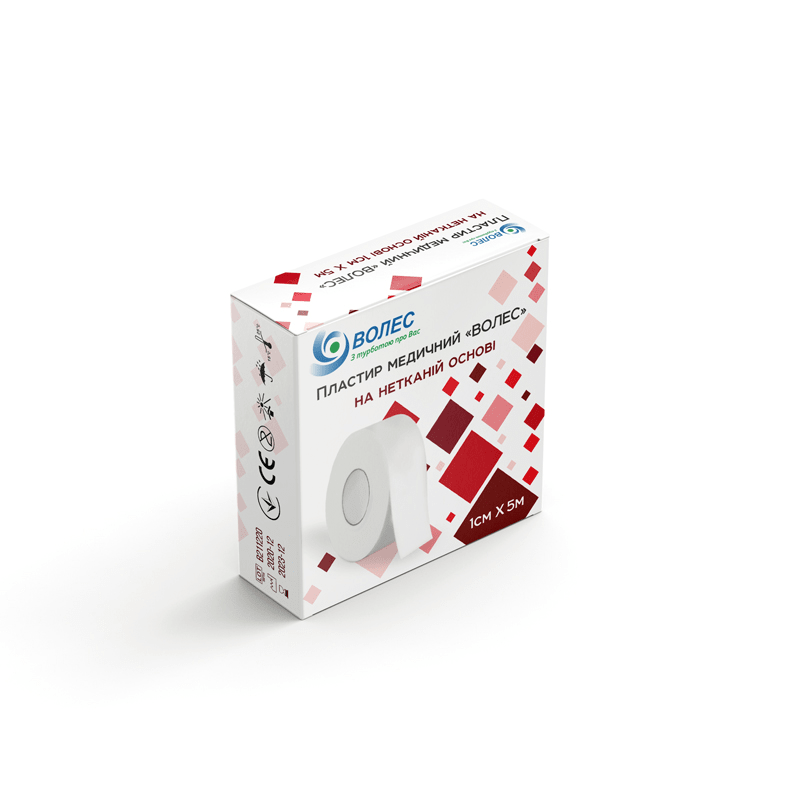 Пластир медичний "ВОЛЕС" 1смх5м на нетканій основі